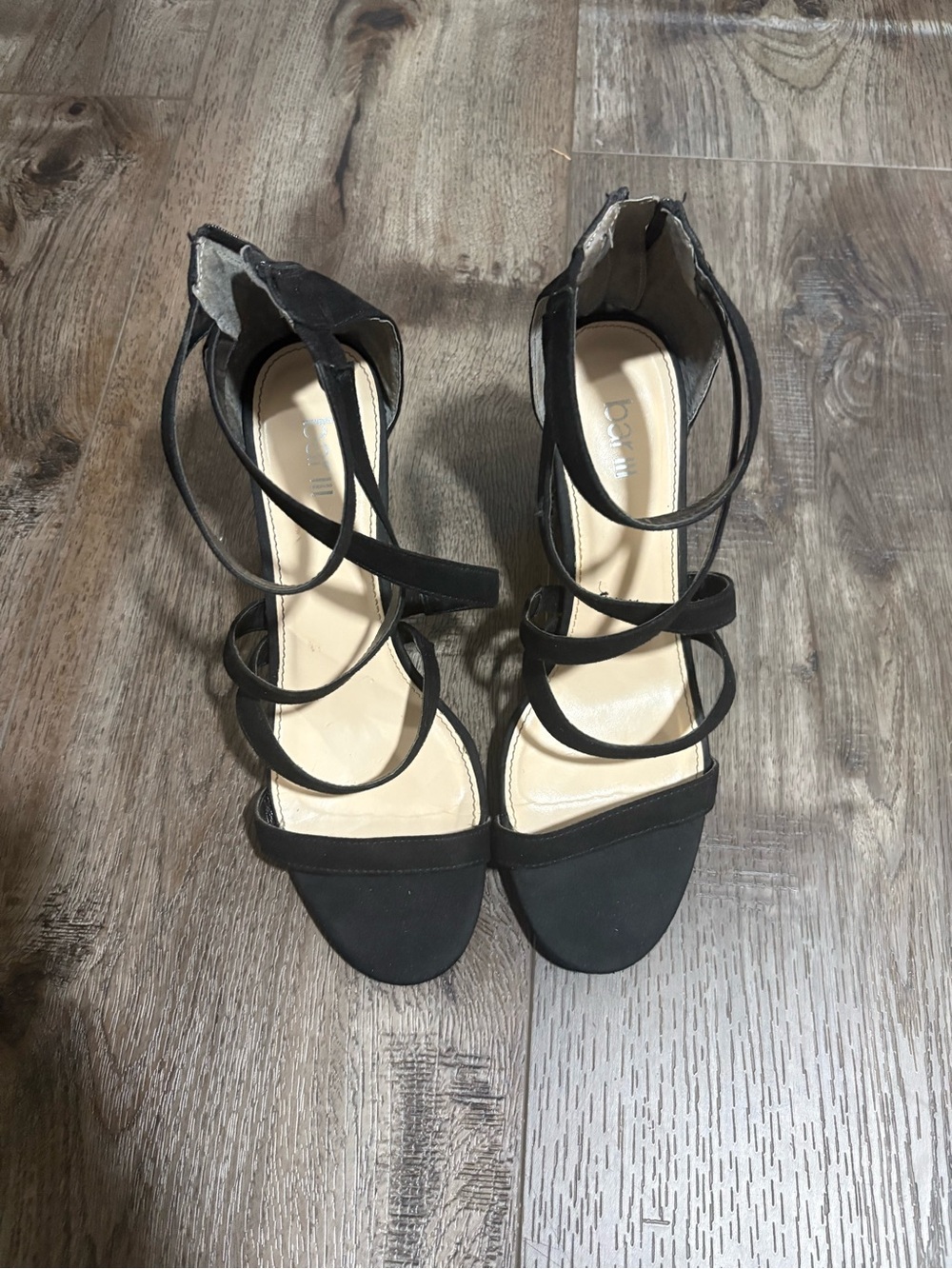 Bar III Black Strappy High Heel Sandals